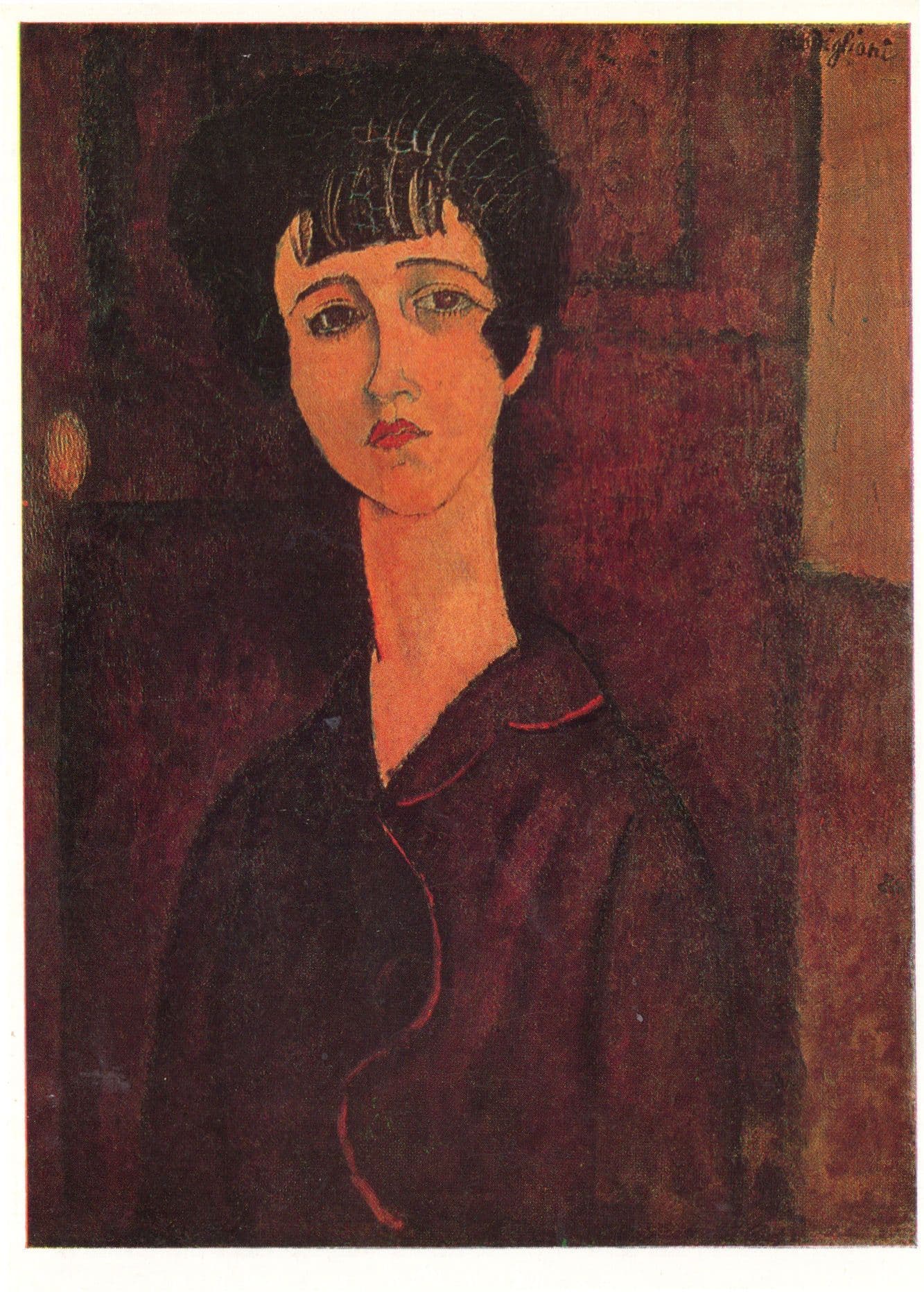 Amadeo Modigliani Portrait Of A Girl London Tate Gallery Painting Postcard