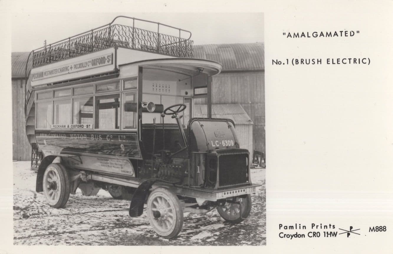 Amalgamated Brush Electric Tram No 1 Transportation Postcard