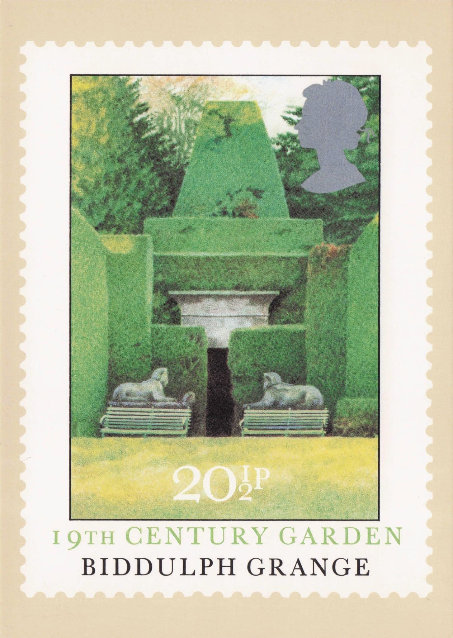 Amazing Gardens Biddulph Grange Staffordshire Painting Postcard