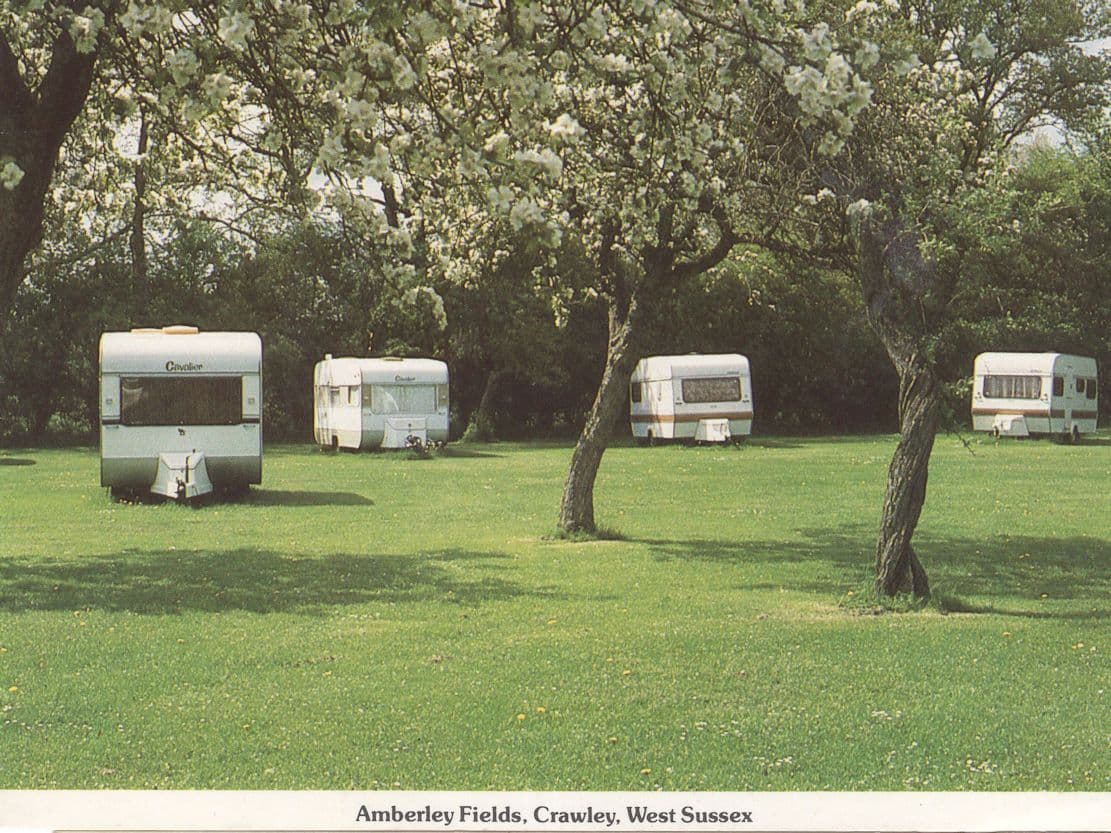 Amberley Fields Crawley Sussex Caravan Club Camp Site Postcard