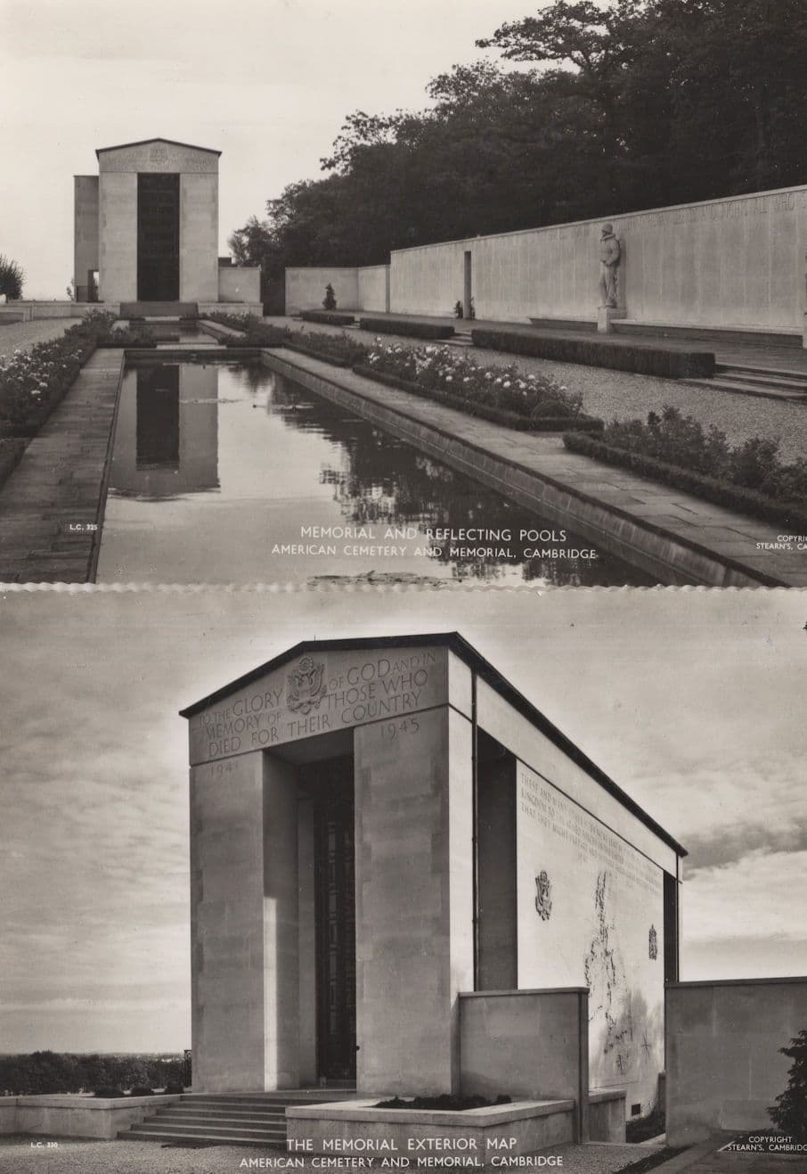 American Cemetary Military Monument Cambridge 2x Postcard s