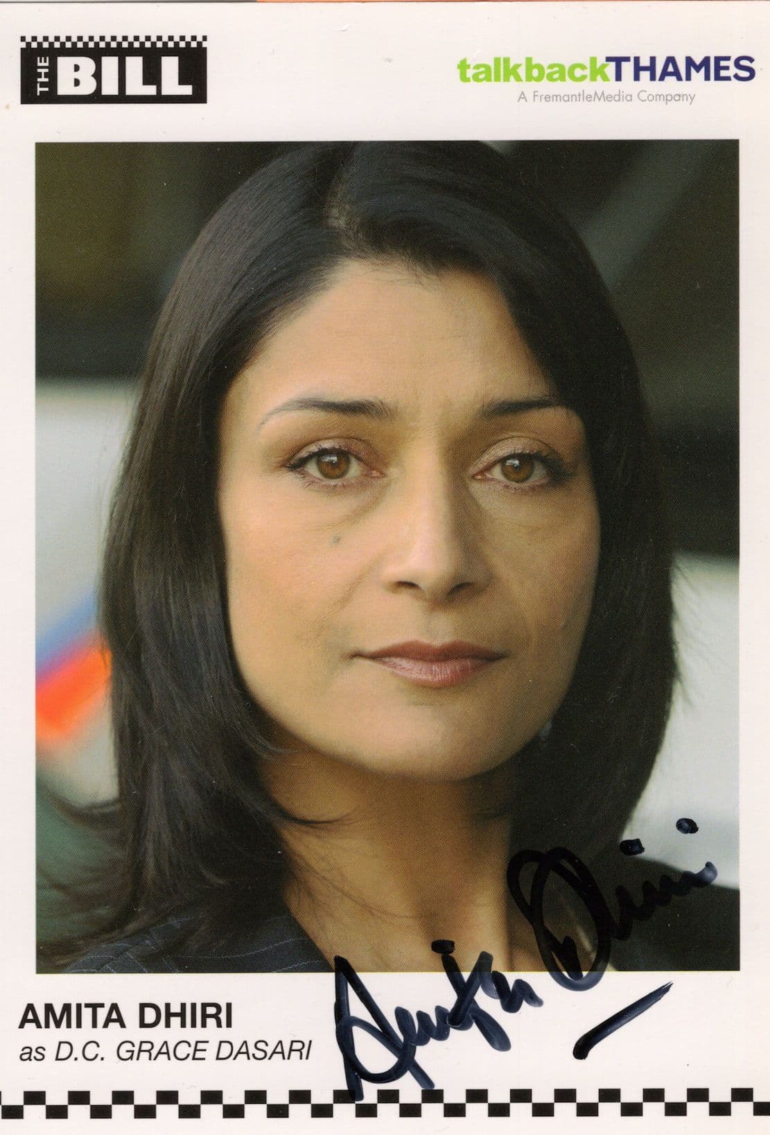 Amita Dhiri as DC Grace Dasari ITV The Bill Hand Signed Cast Card Photo