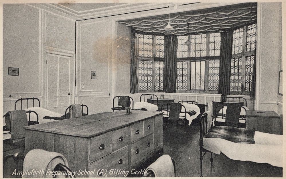 Ampleforth Preparatory School Dormitry Old Yorkshire Postcard