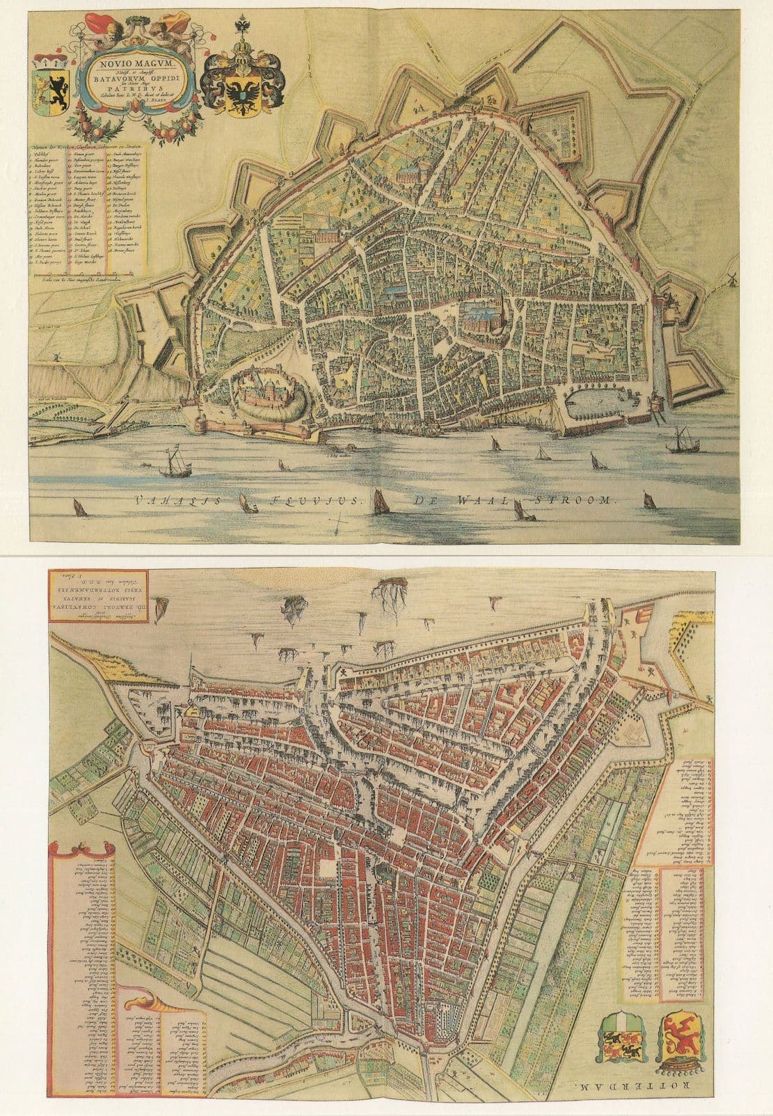Amsterdam 2x Old Map Repro Holland Postcard s