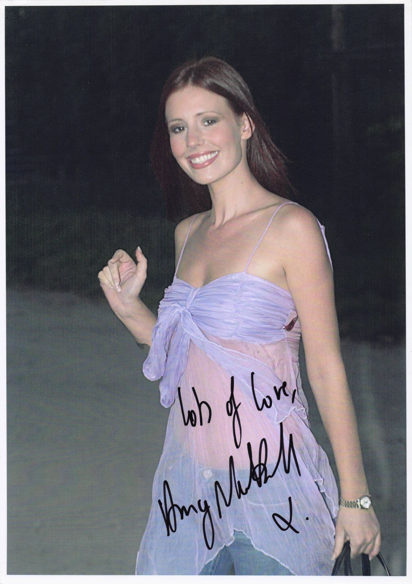Amy Nuttall Emmerdale Downton Abbey Film Set BBQ 10x8 Hand Signed Photo
