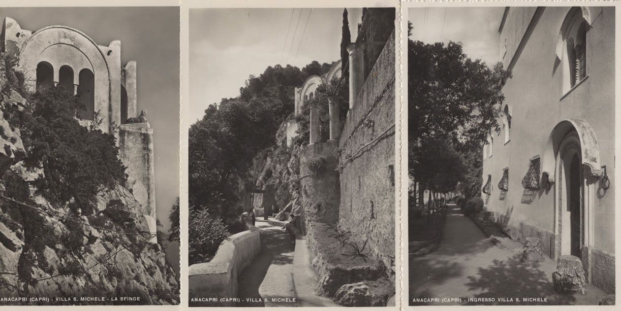 Anacapri Capri Italy Ingresso Villa S Michele 3x RPC Postcard s