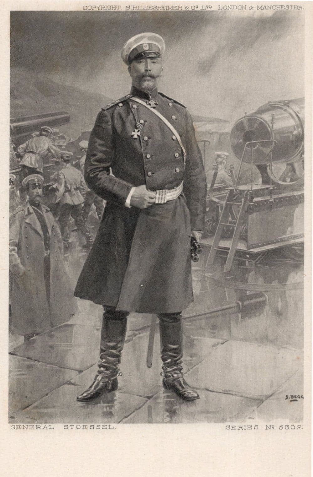Anatoly Stessel Russian German Military General Baron Old Postcard