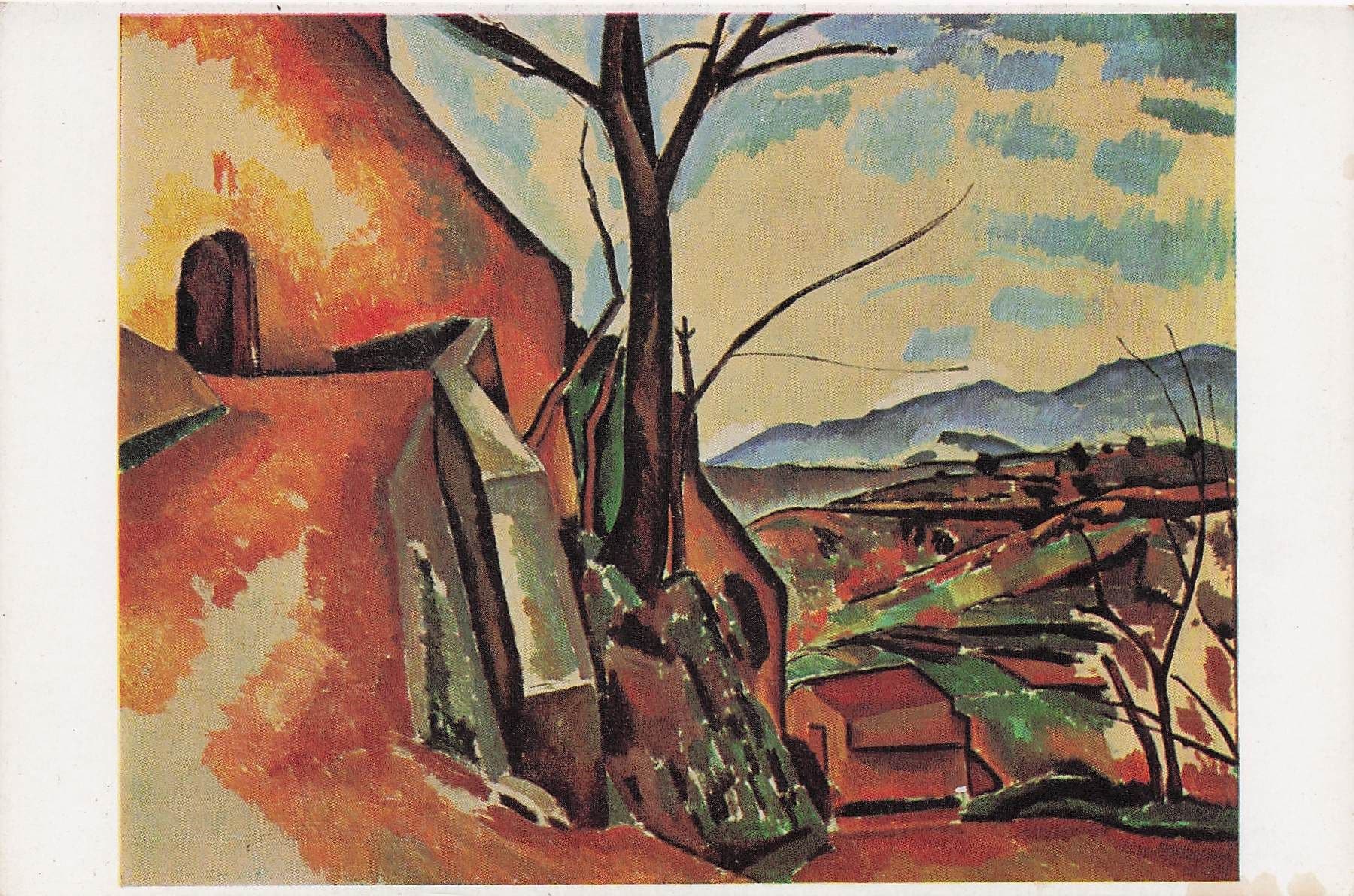 Andre Derain Landscape Near Cagnes French Painting Postcard