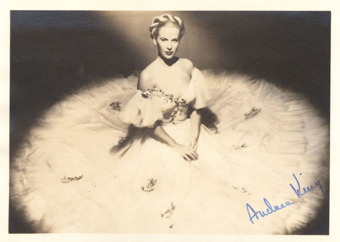 Andrea King of ABC Westerns Antique Large Hand Signed Photo