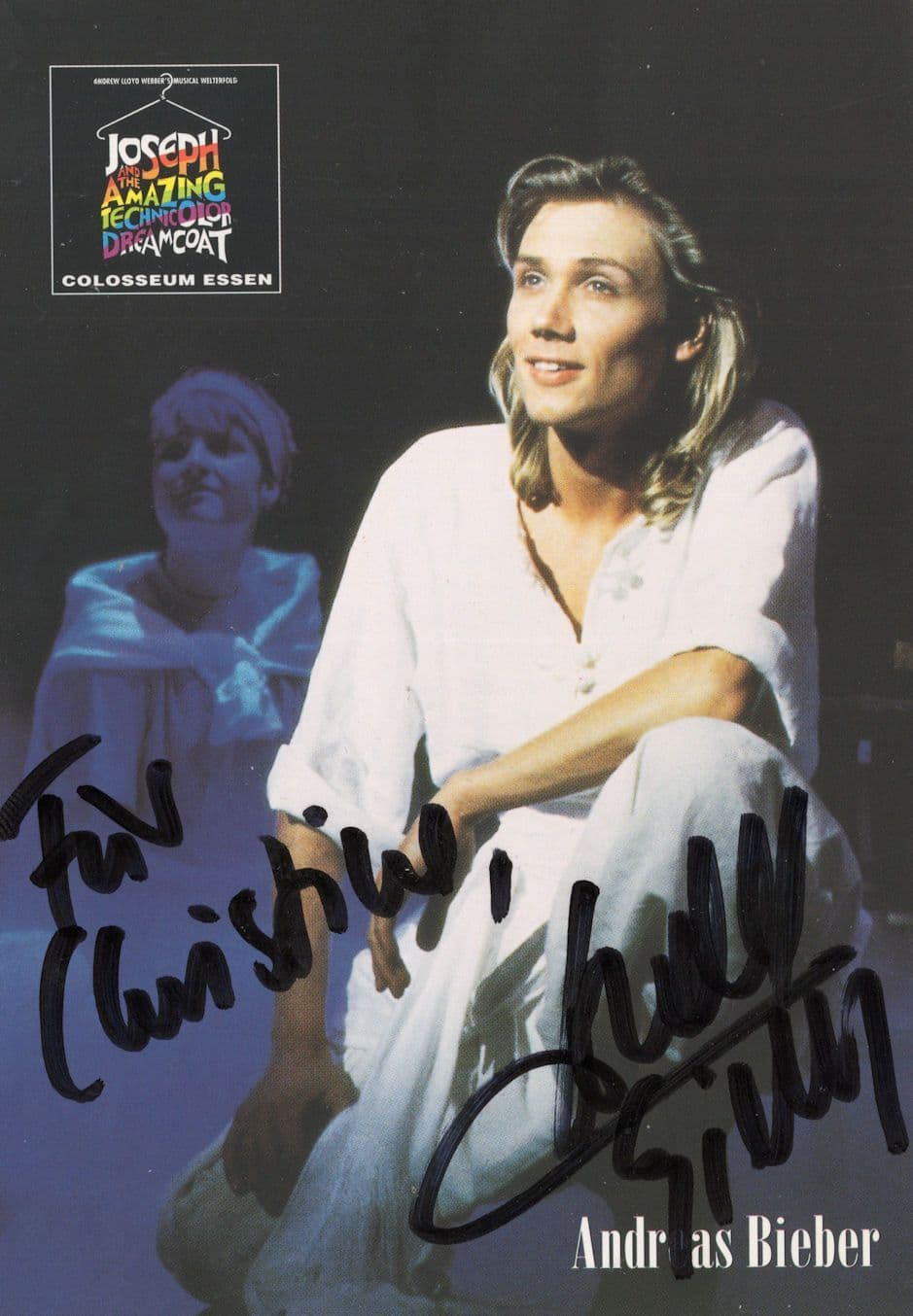 Andreas Bieber Joseph & The Amazing Technicolour Dreamcoat German Hand Signed Photo