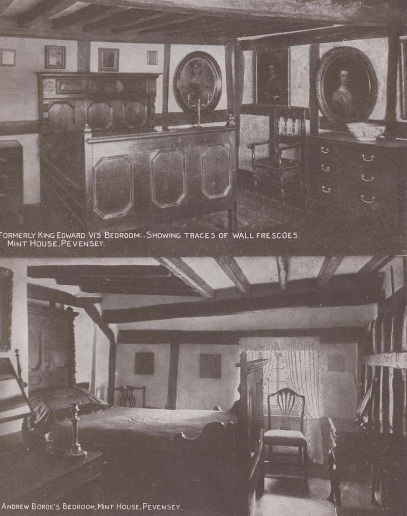Andrew Borders Bedroom King Edward Royal Sussex House Pevensey Antique Postcard