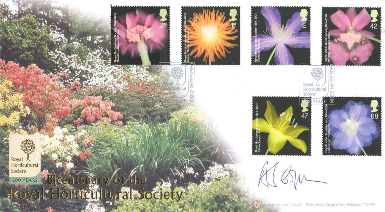 Andrew Colquhoun The Royal Horticultural Society Hand Signed FDC