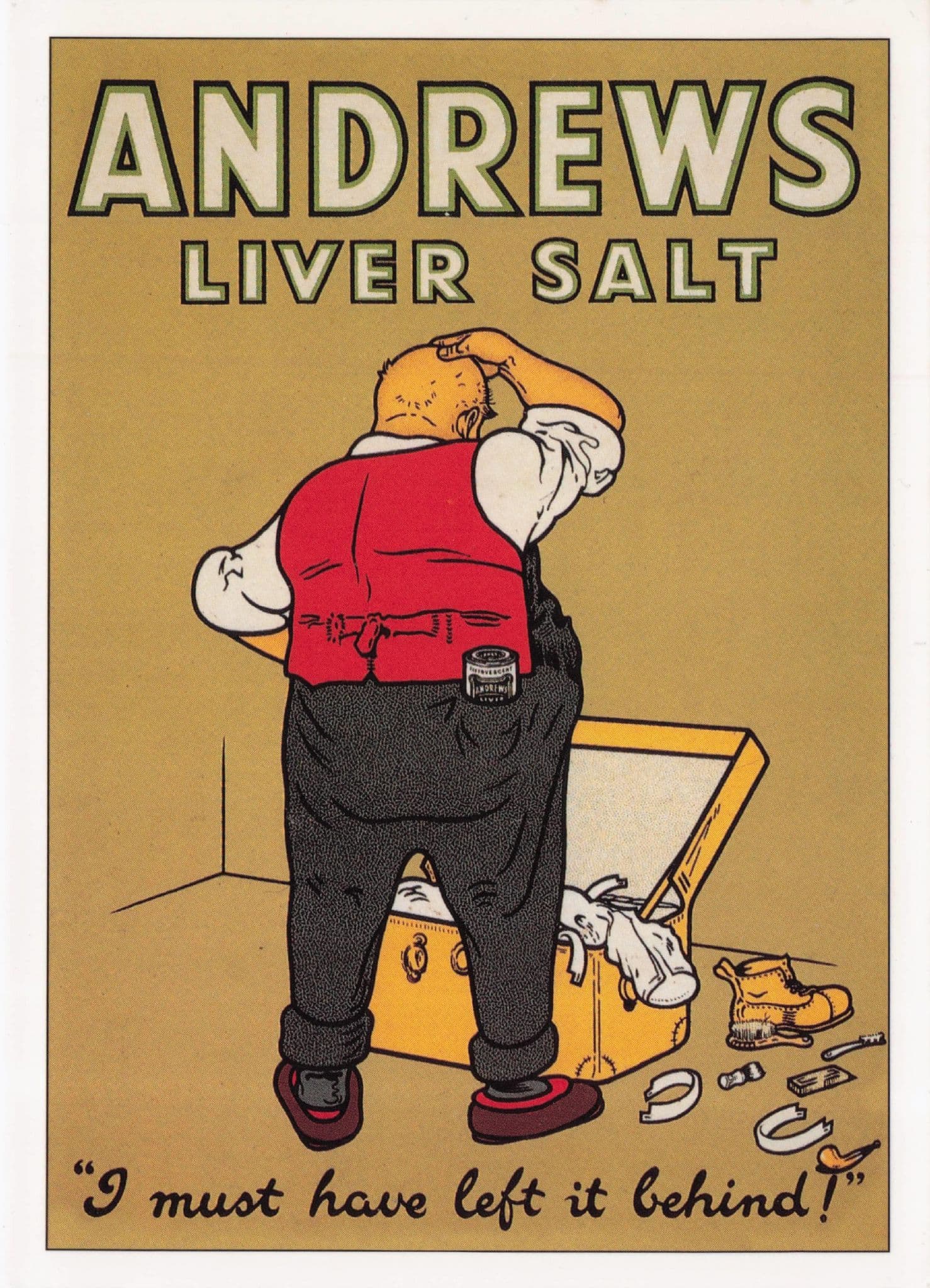 Andrews Liver Salt Indigestion Health Remedy Advertising Postcard
