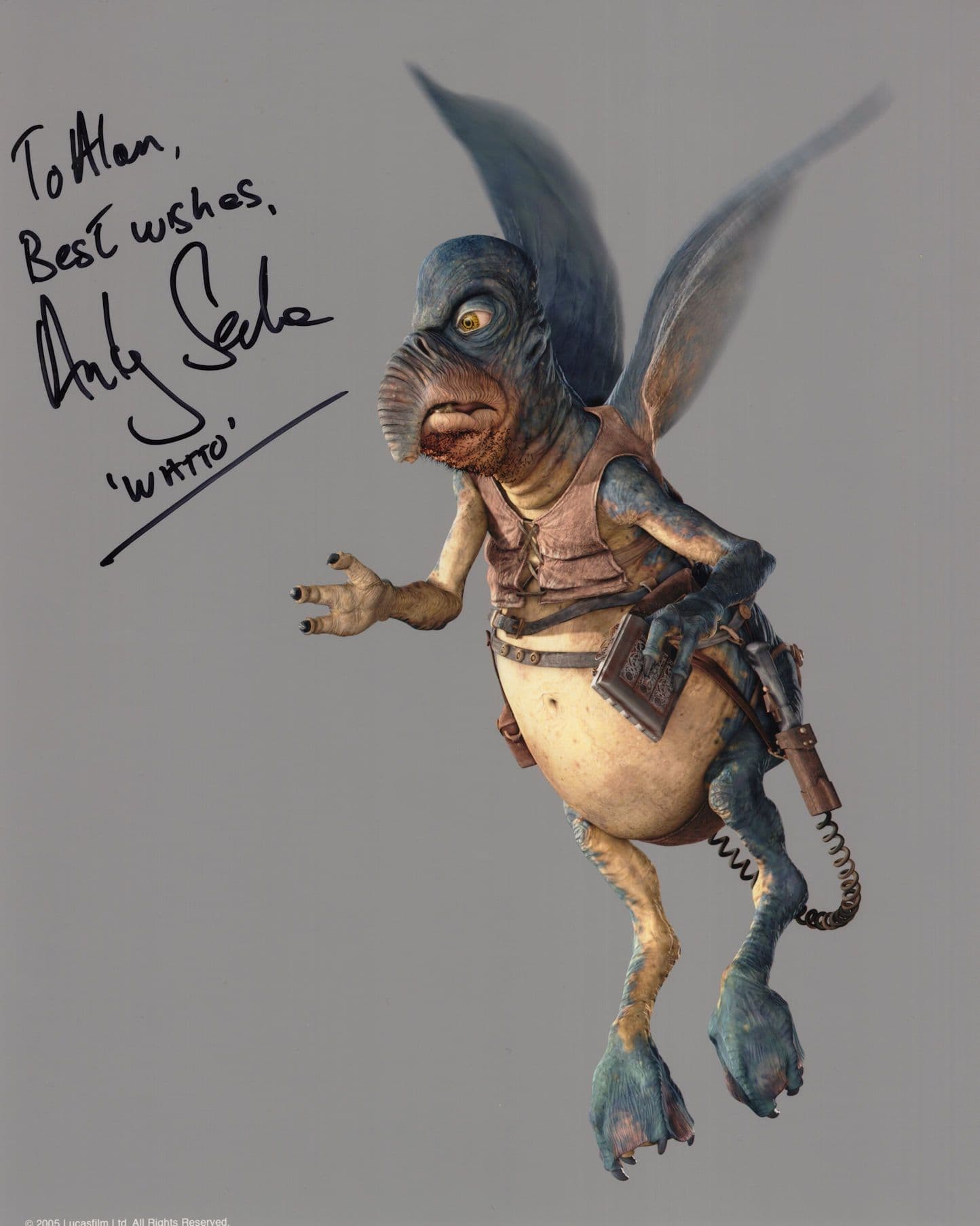 Andy Secombe as Whatto Star Wars Hand Signed Autograph & COA Photo