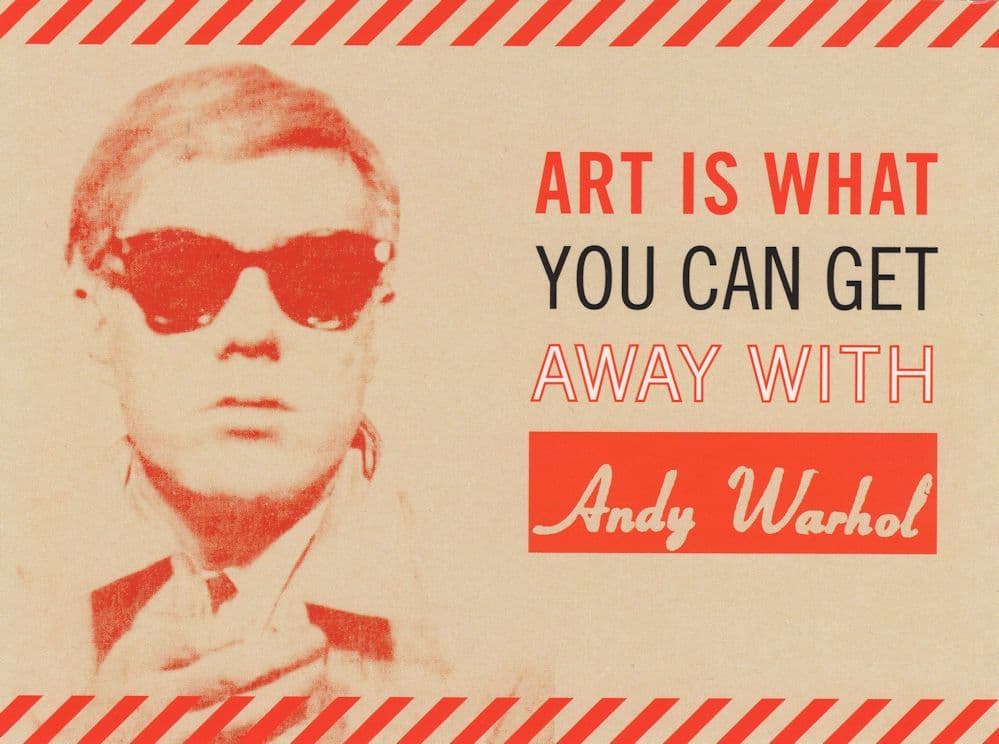 Andy Warhol Art Is What You Can Get Away With Painting Postcard