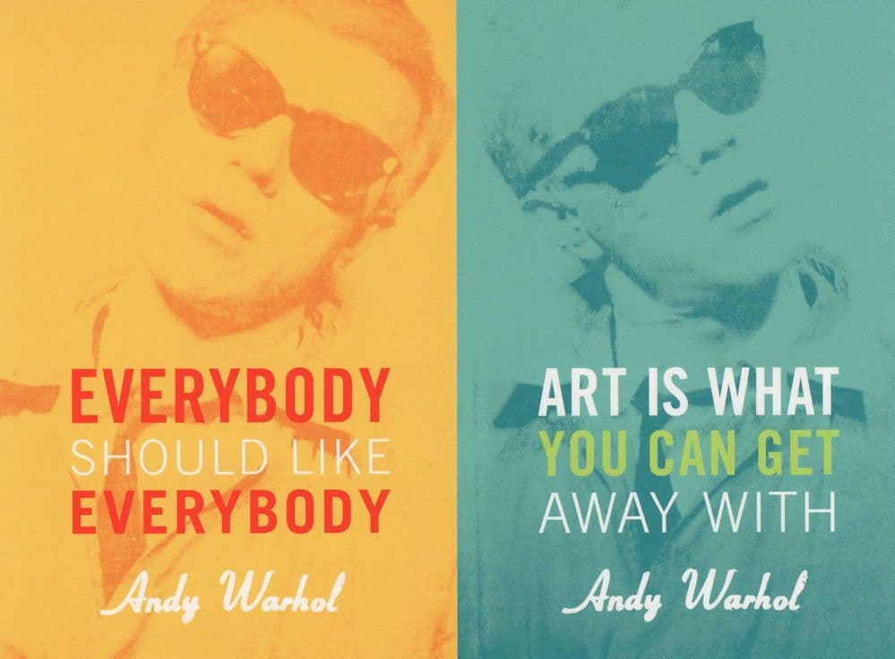 Andy Warhol Everybody Should Like Everybody Painting Postcard