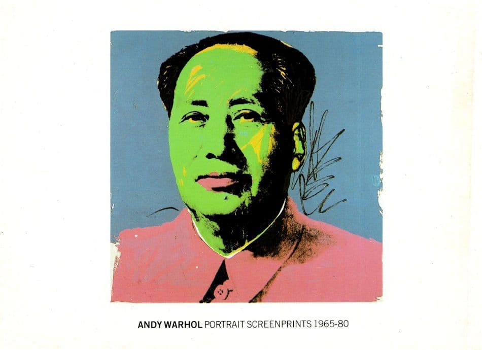 Andy Warhol Portrait Screenprints Rare 1981 Arts Council Postcard
