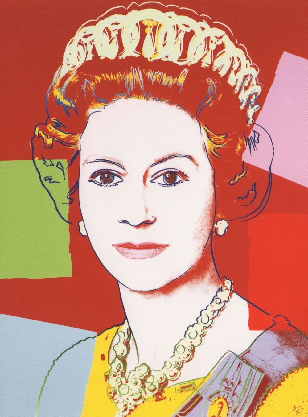 Andy Warhol Queen Elizabeth II Jubilee Sex Pistols 1977 Painting Postcard