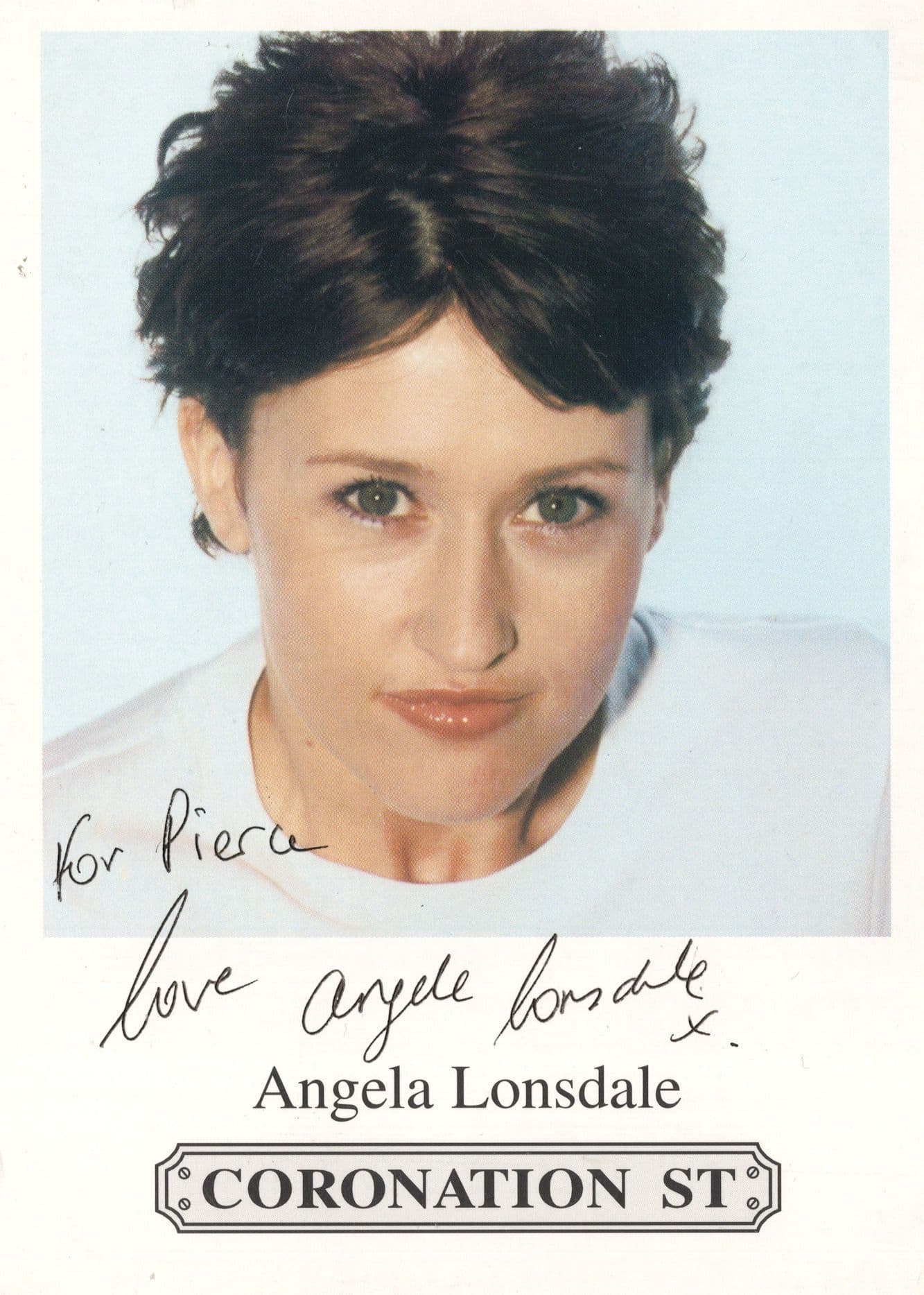 Angela Lonsdale Coronation Street Hand Signed Cast Card Photo