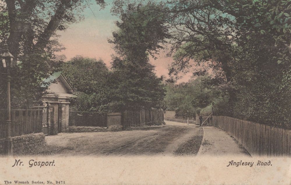 Anglesey Road Gosport Hampshire Old Postcard