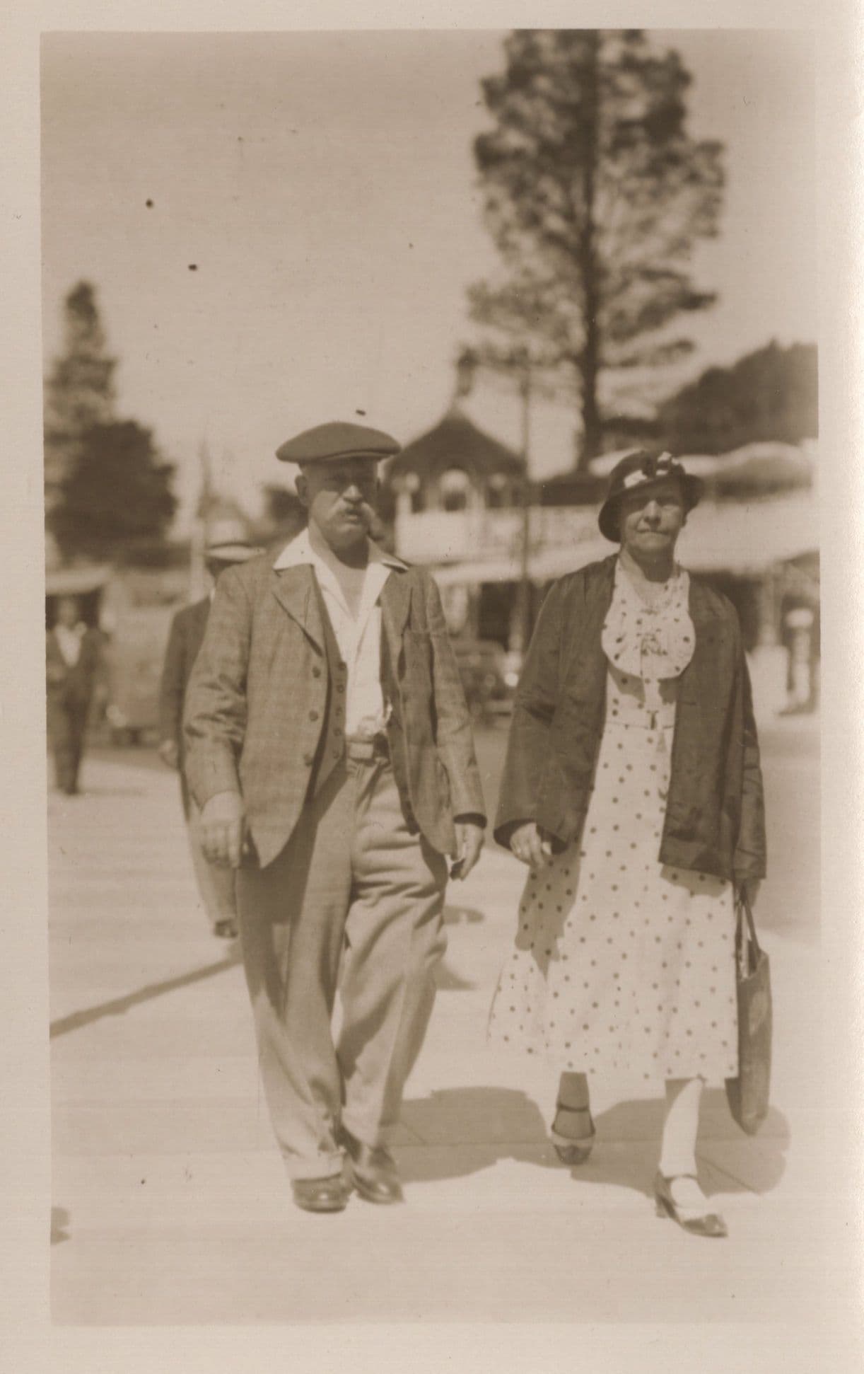 Angry Man With Andy Capp Hat on Devon Promenade Old RPC Postcard