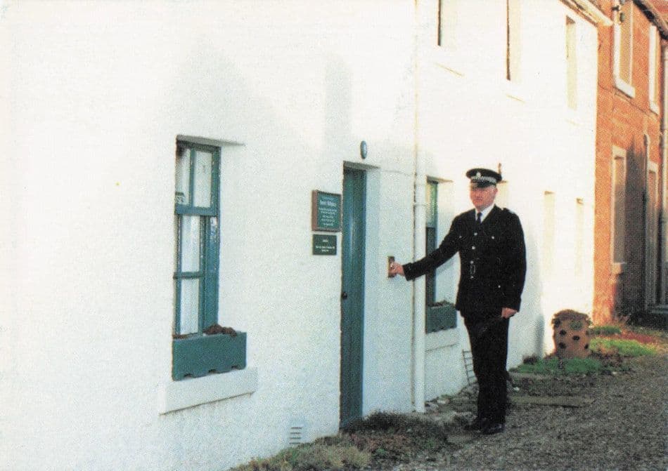 Angus Policeman at James Barrie House Kirriemuir Scottish Trade Photo Card