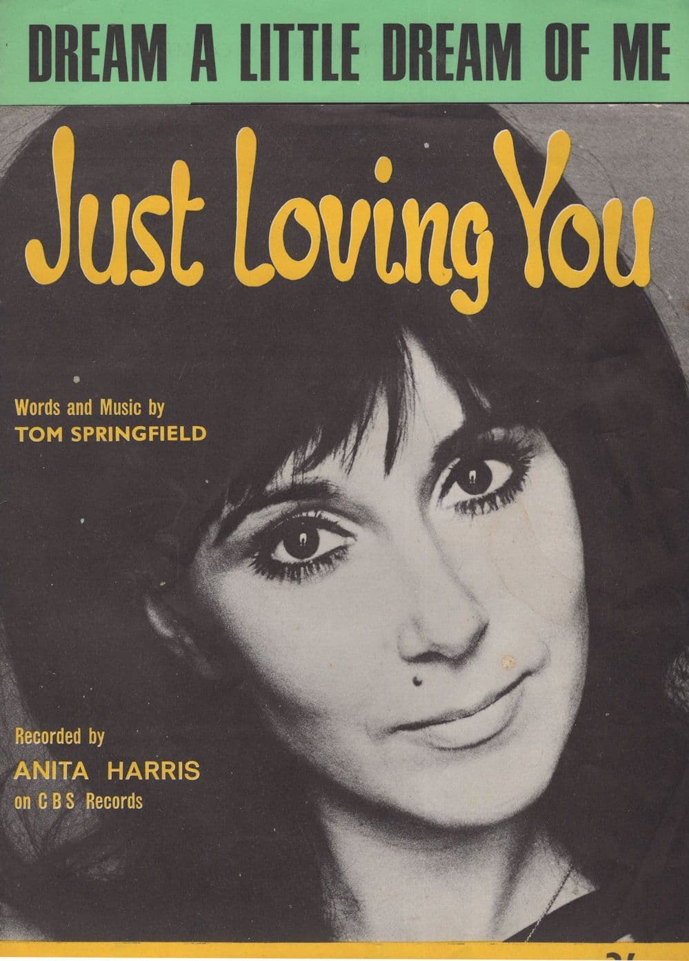 Anita Harris Just Loving You Dream A Little Dream Of Me 2x Sheet Music s