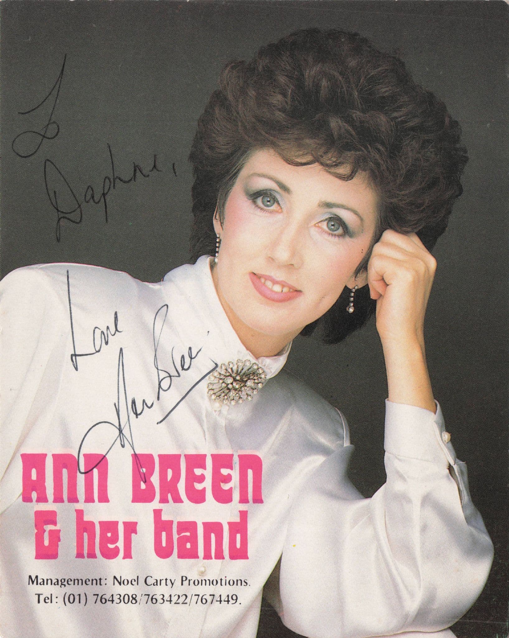 Ann Breen & Her Band Vintage Singer Hand Signed Photo