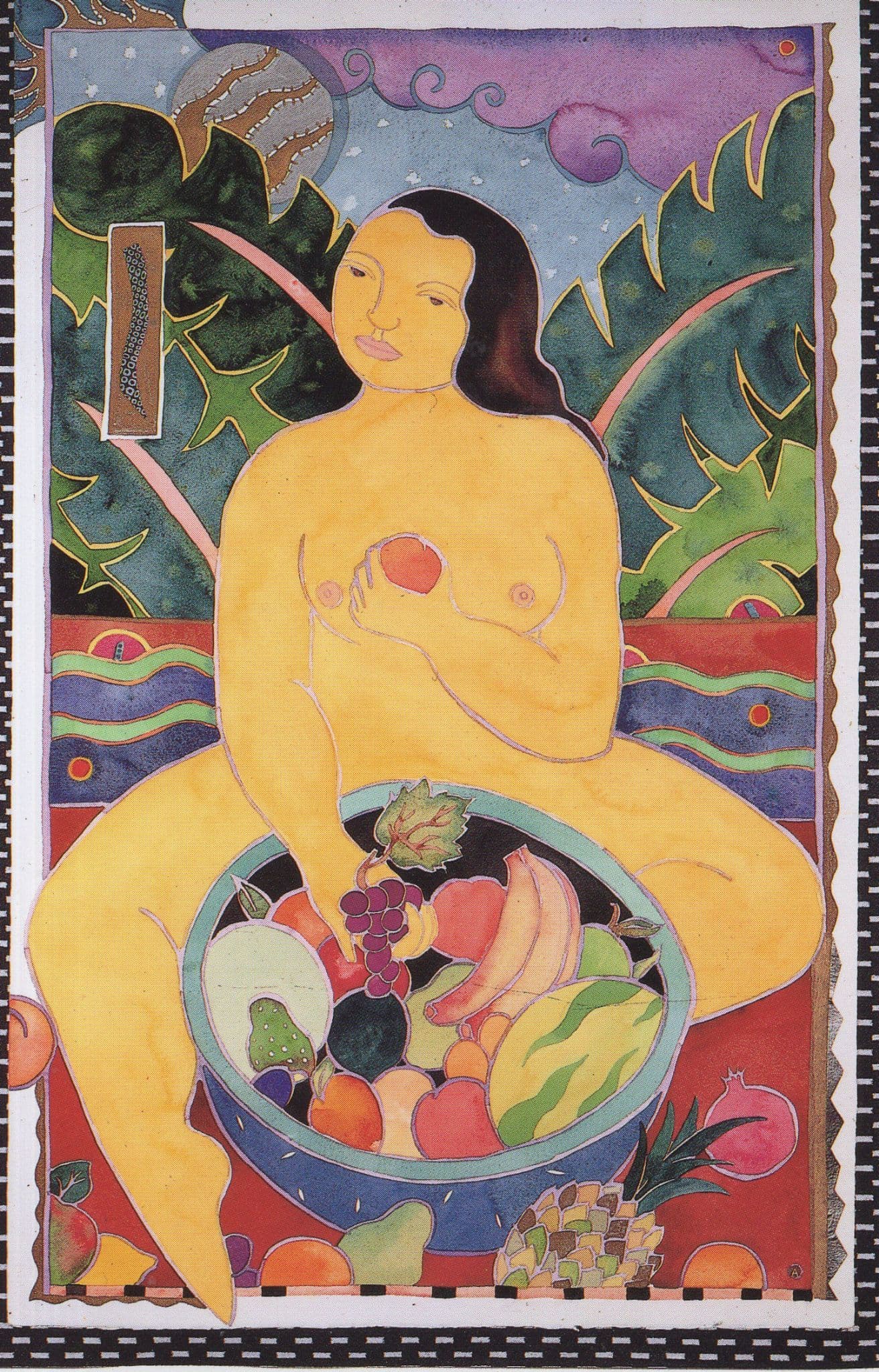 Anna Price Oneglia Abundance Risque Painting Postcard