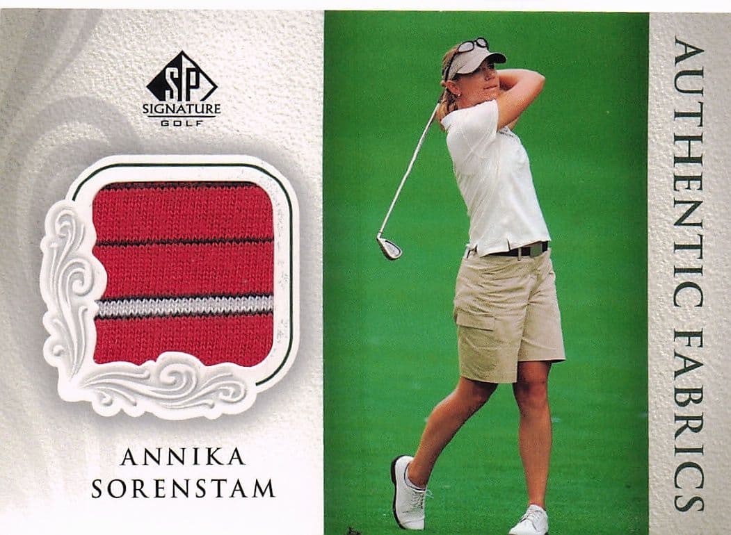 Annika Sorenstam Authentic Fabrics 2004 Upper Deck Real Golf Shirt Card