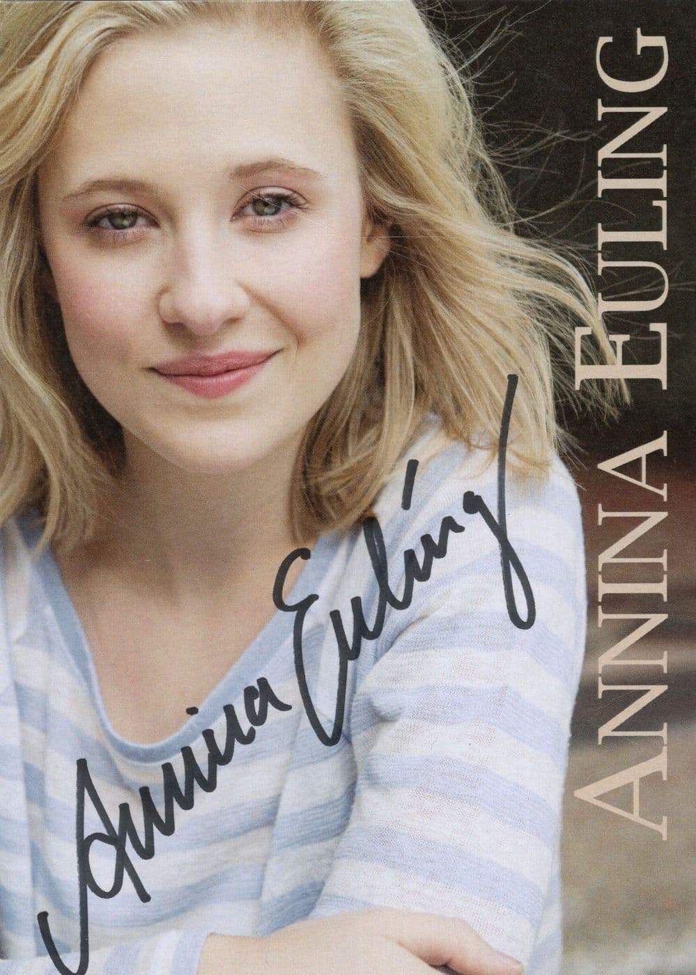 Annina Euling German TV Actress Tatort Wir Vier Hand Signed Photo