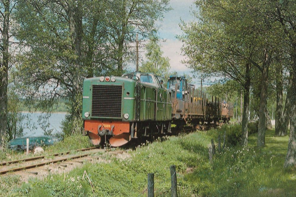 Anten Grafsnas Jarnvag Alingsas Swedish Train Braas Postcard