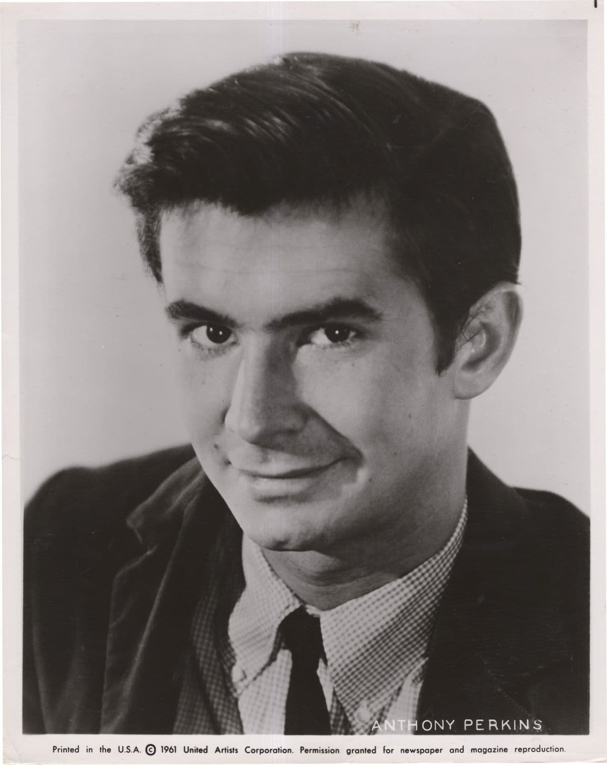 Anthony Perkins From 1961 United Artists Press Media 10x8 Photo