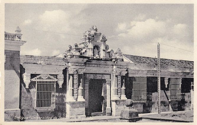 Antigua Universidad De San Carlos Real Photo Old Postcard