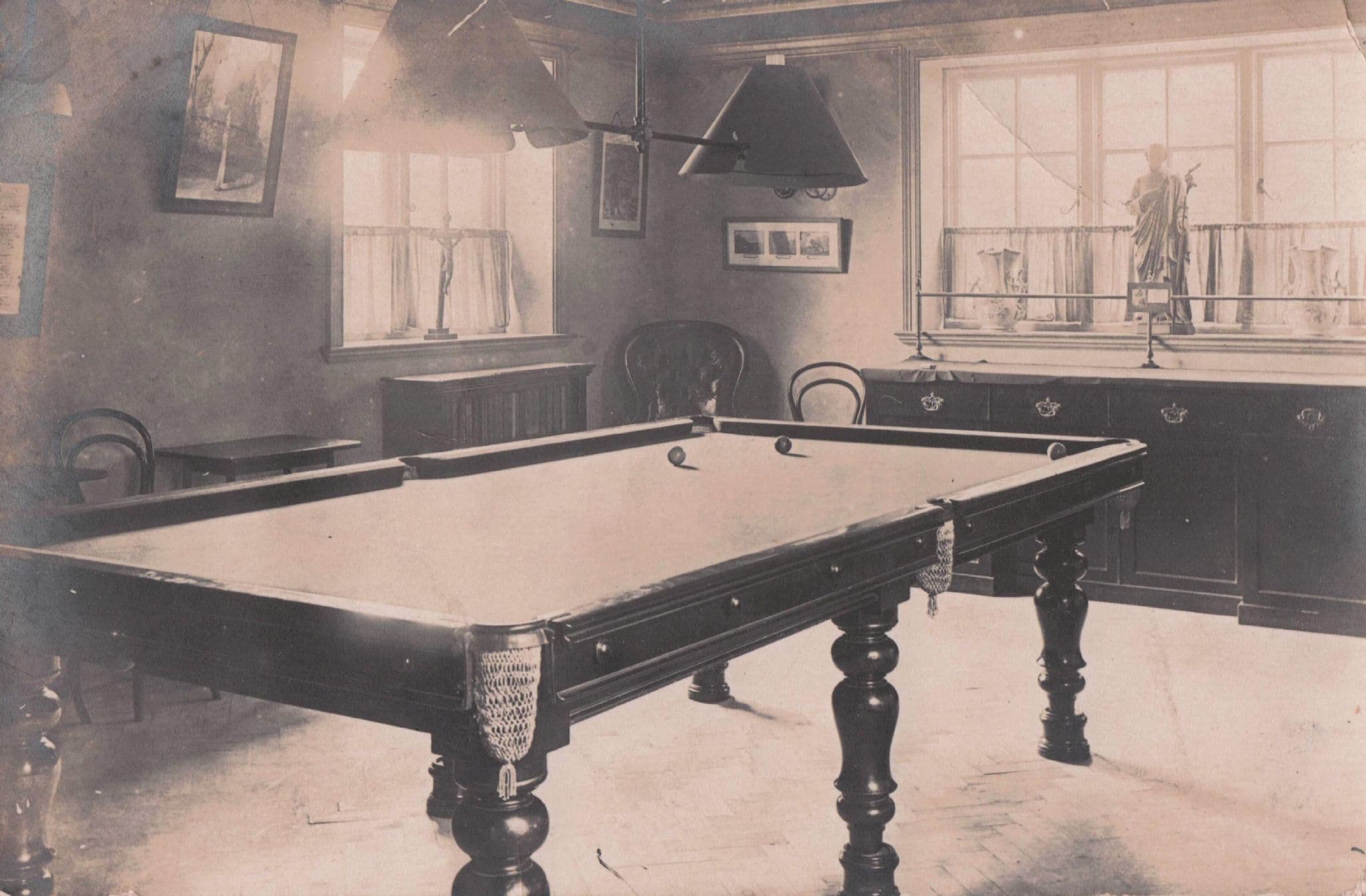 Antique 1904 Snooker Pool Church Table Redhill Surrey Posted 1904 Postcard
