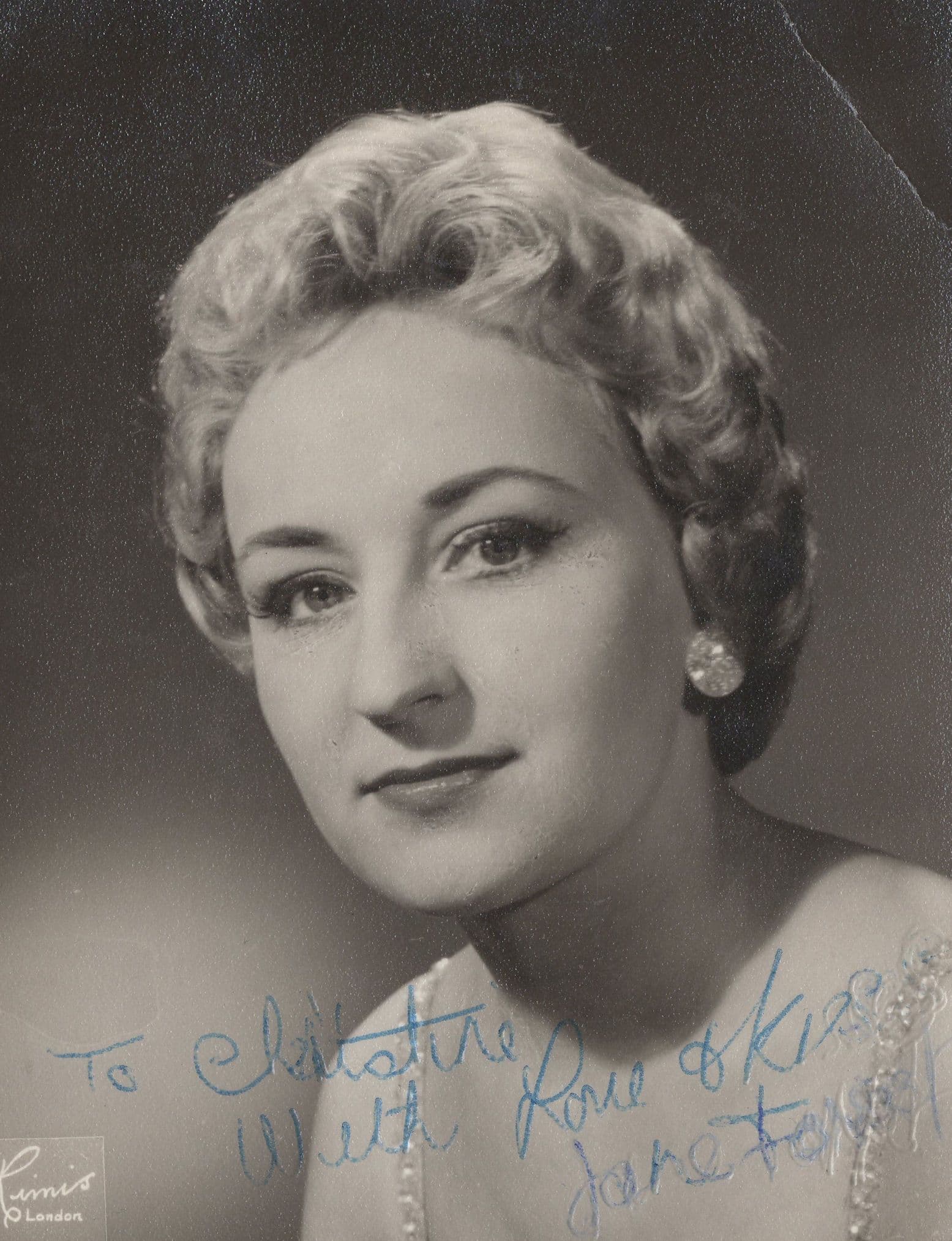 Antique 1940s Jane Actress Hollywood Unidentified Signed Photo