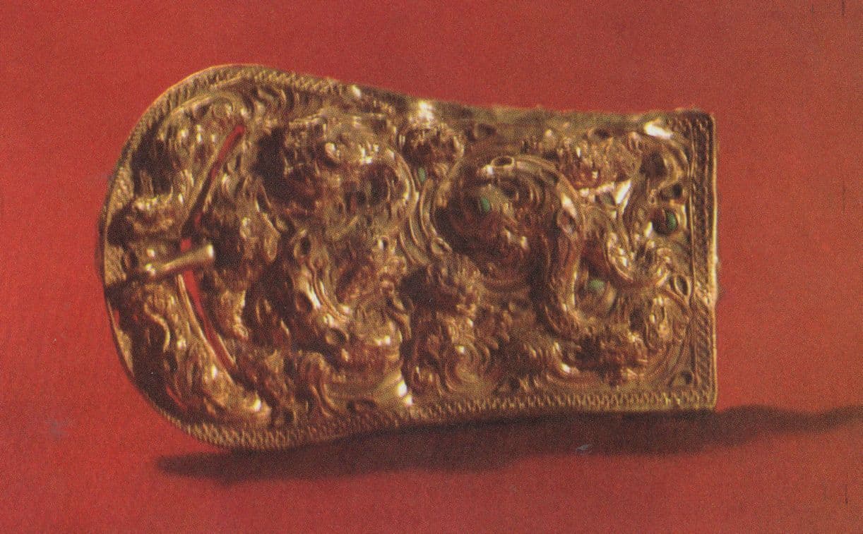 Antique China Gold Strap Buckle Yenchi Teng Dynasty Chinese Postcard