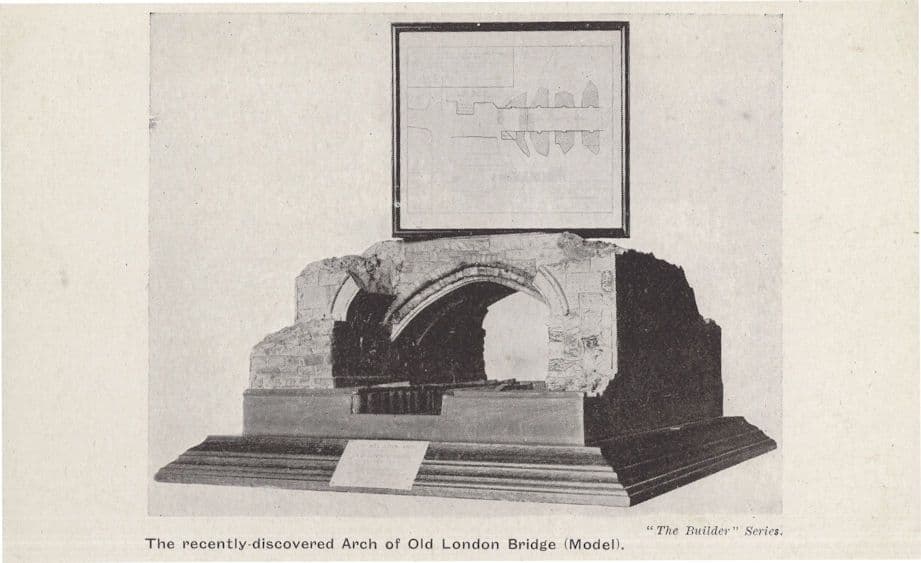 Antique London Bridge Scale Model Old Builder PB Postcard