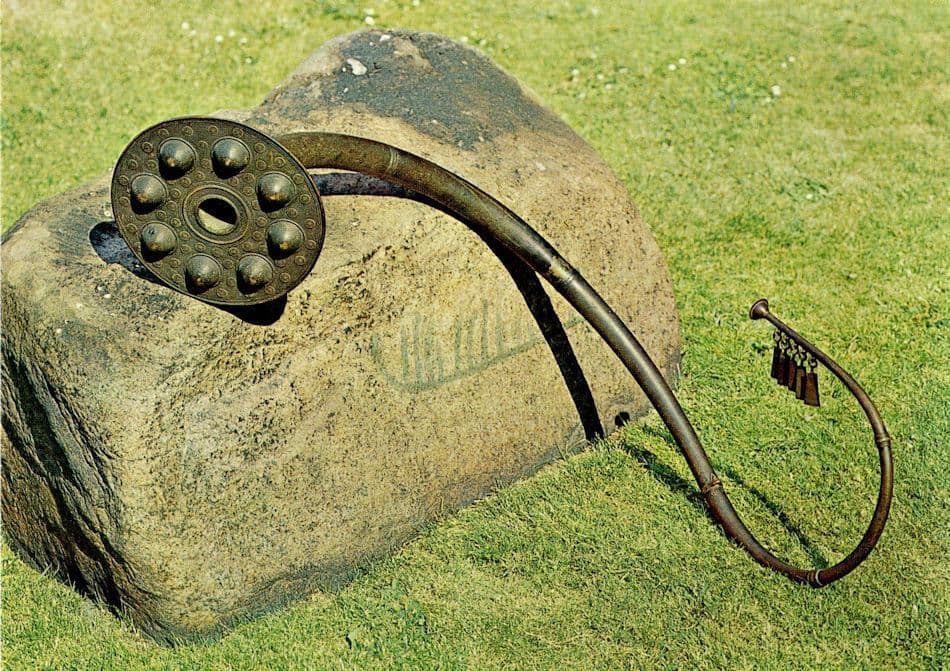 Antique Prehistoric Lur Horn from Funen Denmark 800BC Postcard