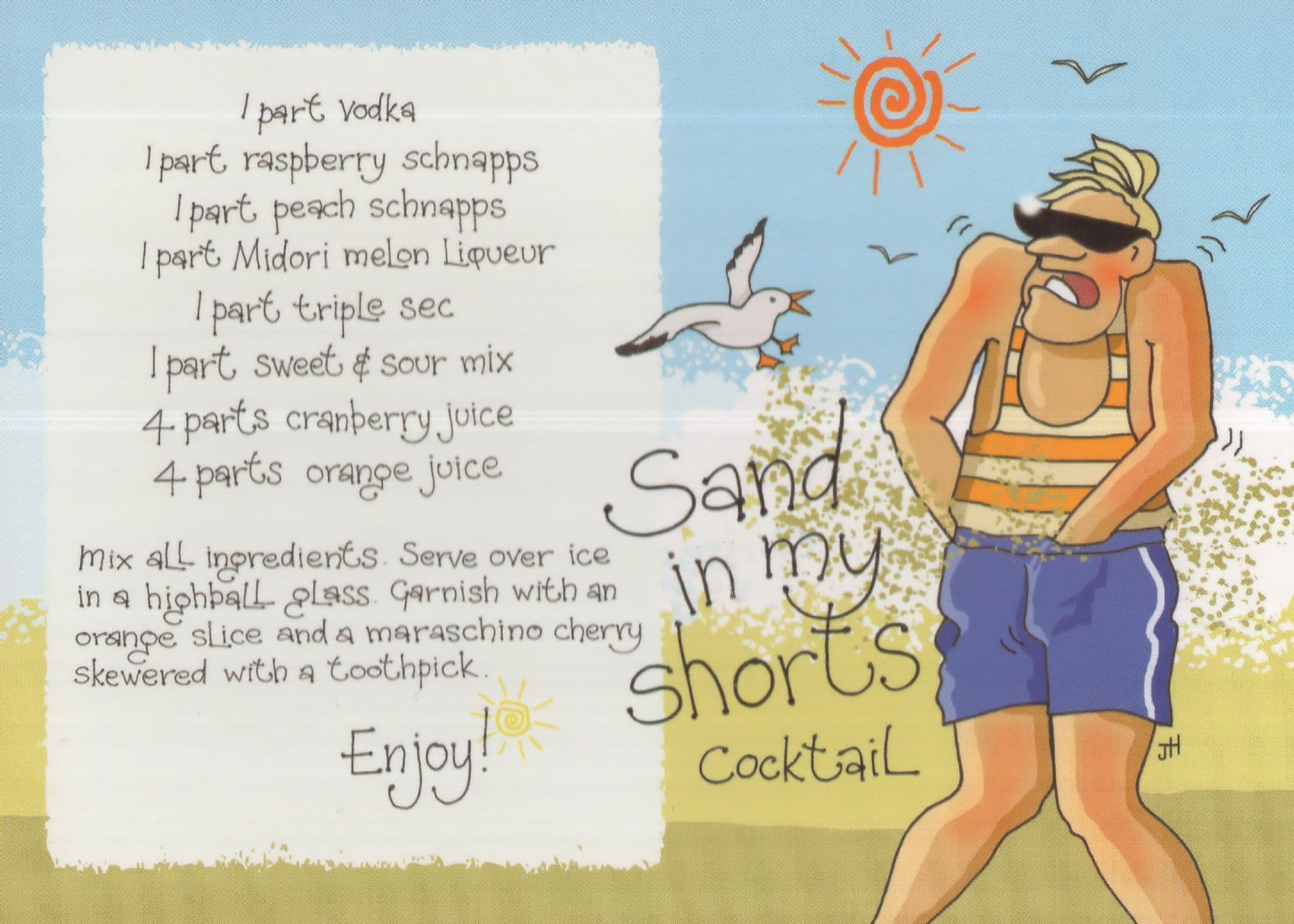Ants In My Pants Eastbourne Zany Comic Cocktail Dance Postcard