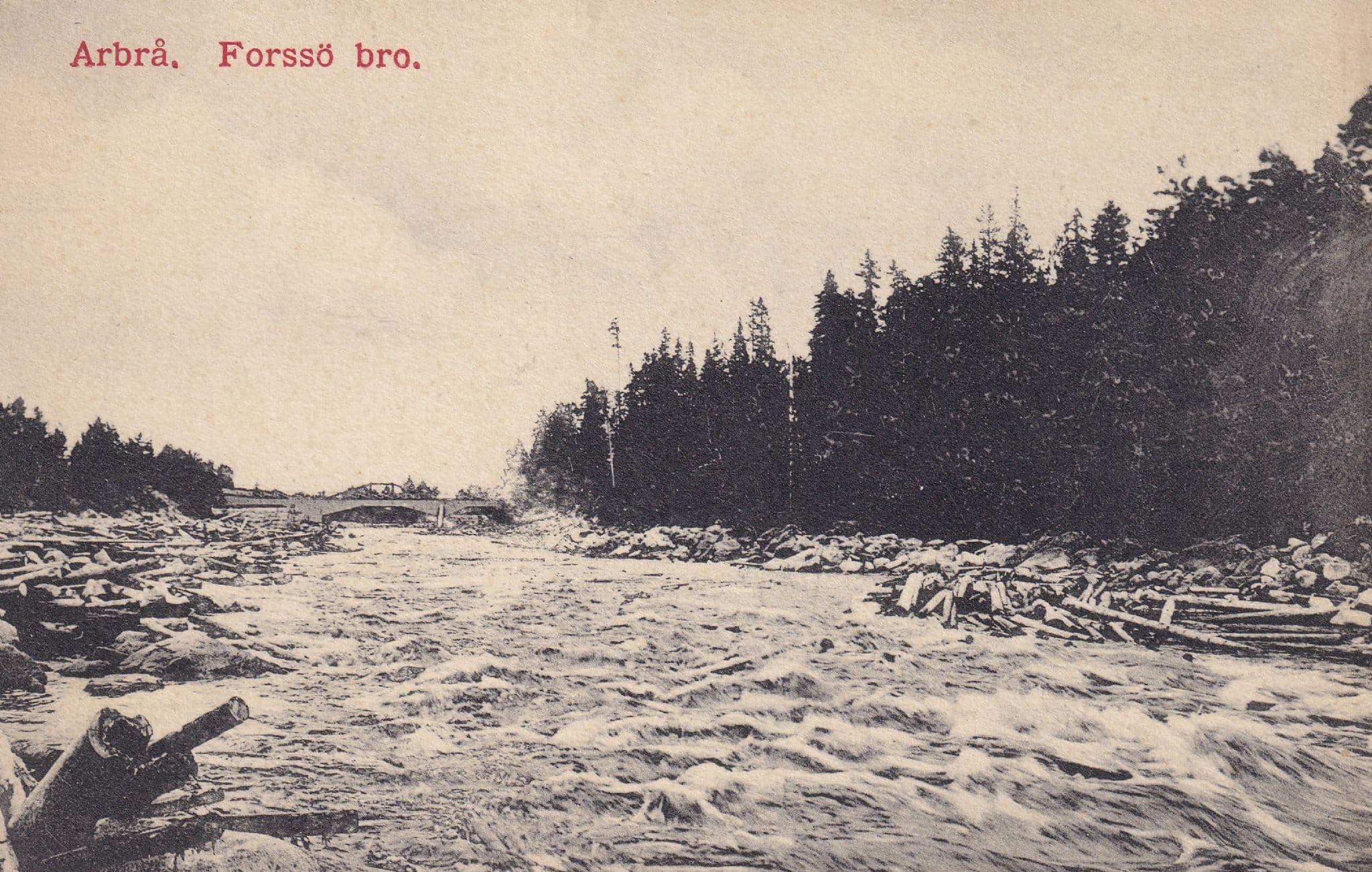Arbra Forsso Bro Old Swedish Postcard