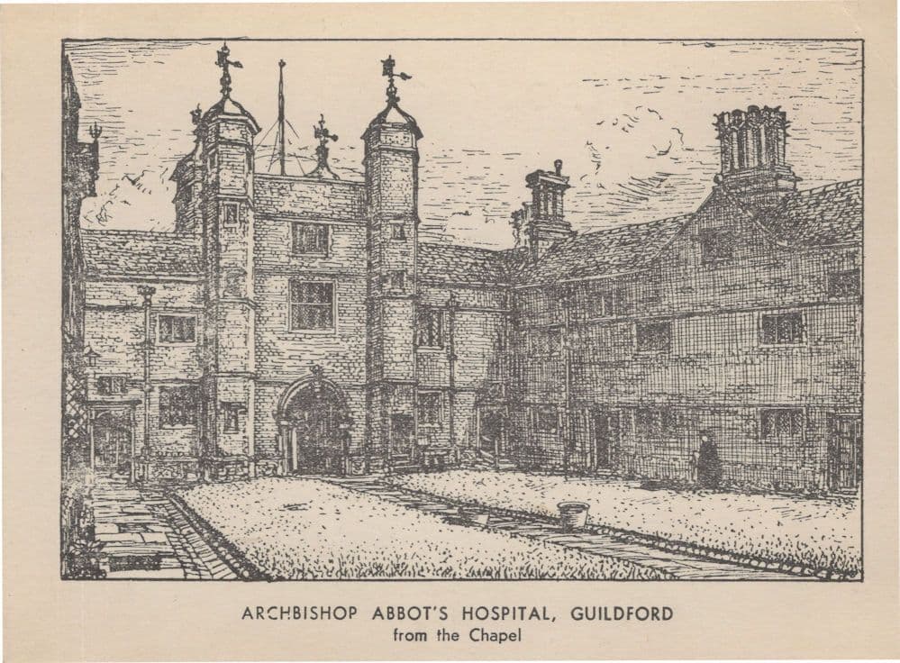 Archbishop Abbots Hospital Guildford Surrey Postcard