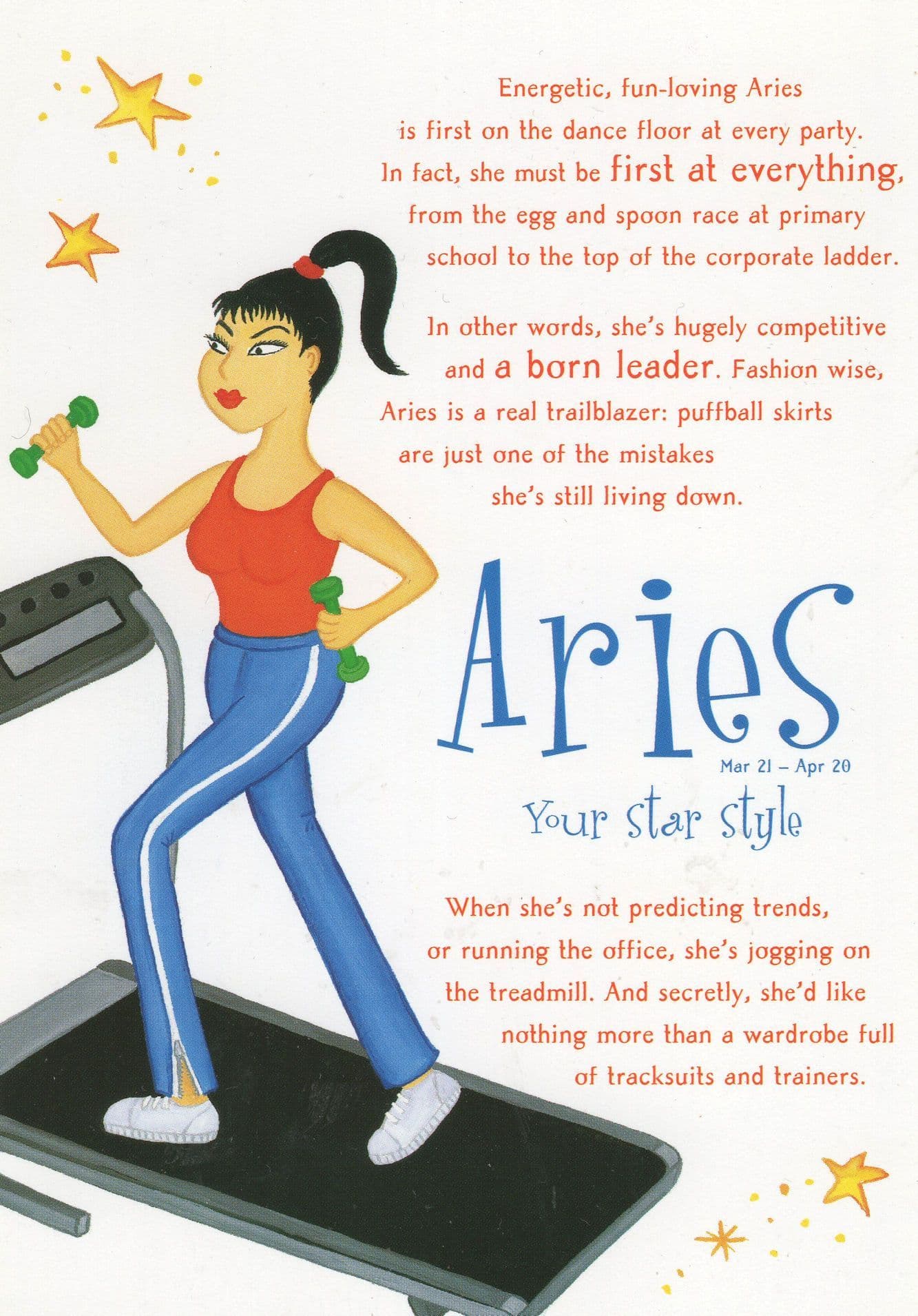 Aries Gym Loving Exercise Starsign Advertising Fitness Postcard