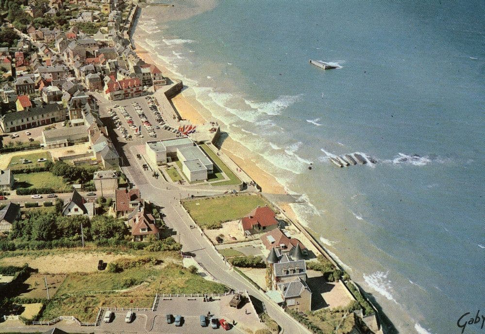 Arromanches Port Winston Normandy French Aerial Military Postcard