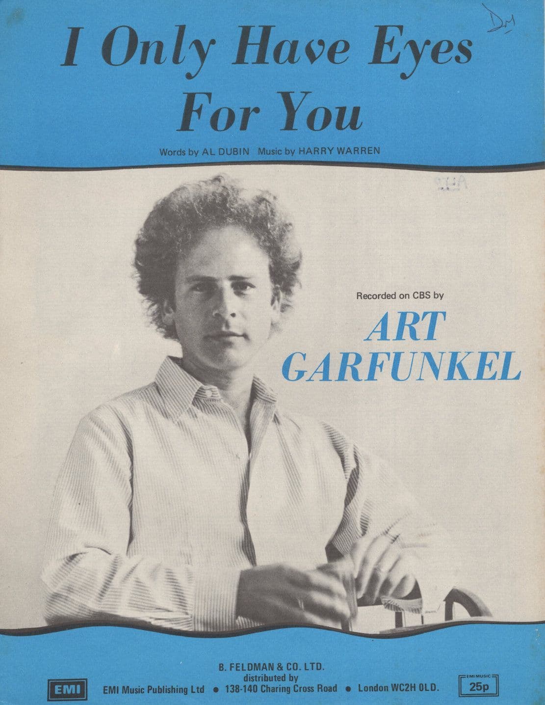 Art Garfunkel I Only Have Eyes For You Rare Blue Cover UK Sheet Music