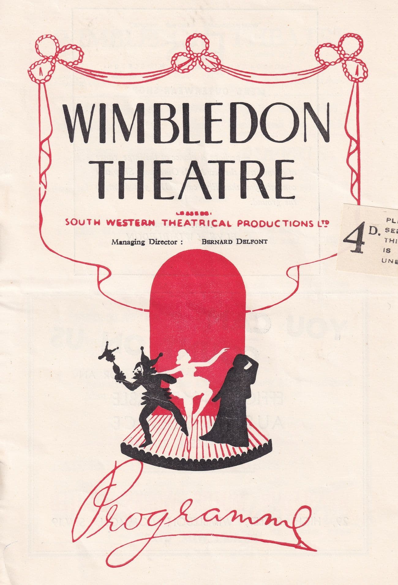 Arthur Askey Irene Jack Hylton Follow The Girls Comedy Theatre Programme s