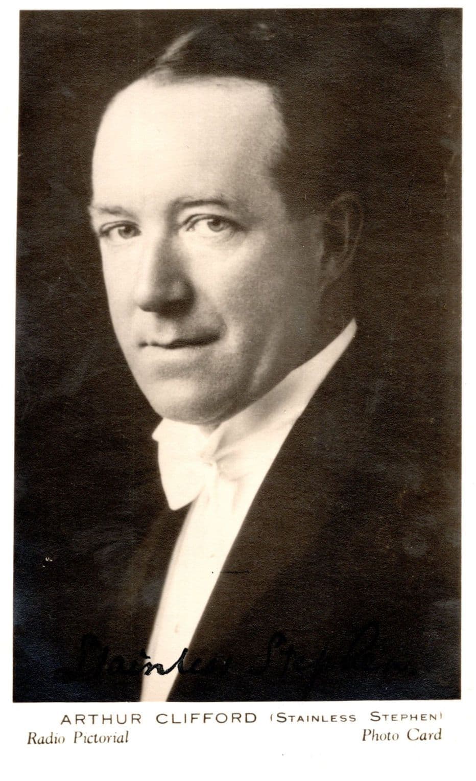 Arthur Clifford Stainless Stephen Comedian Old Hand Signed Photo Card