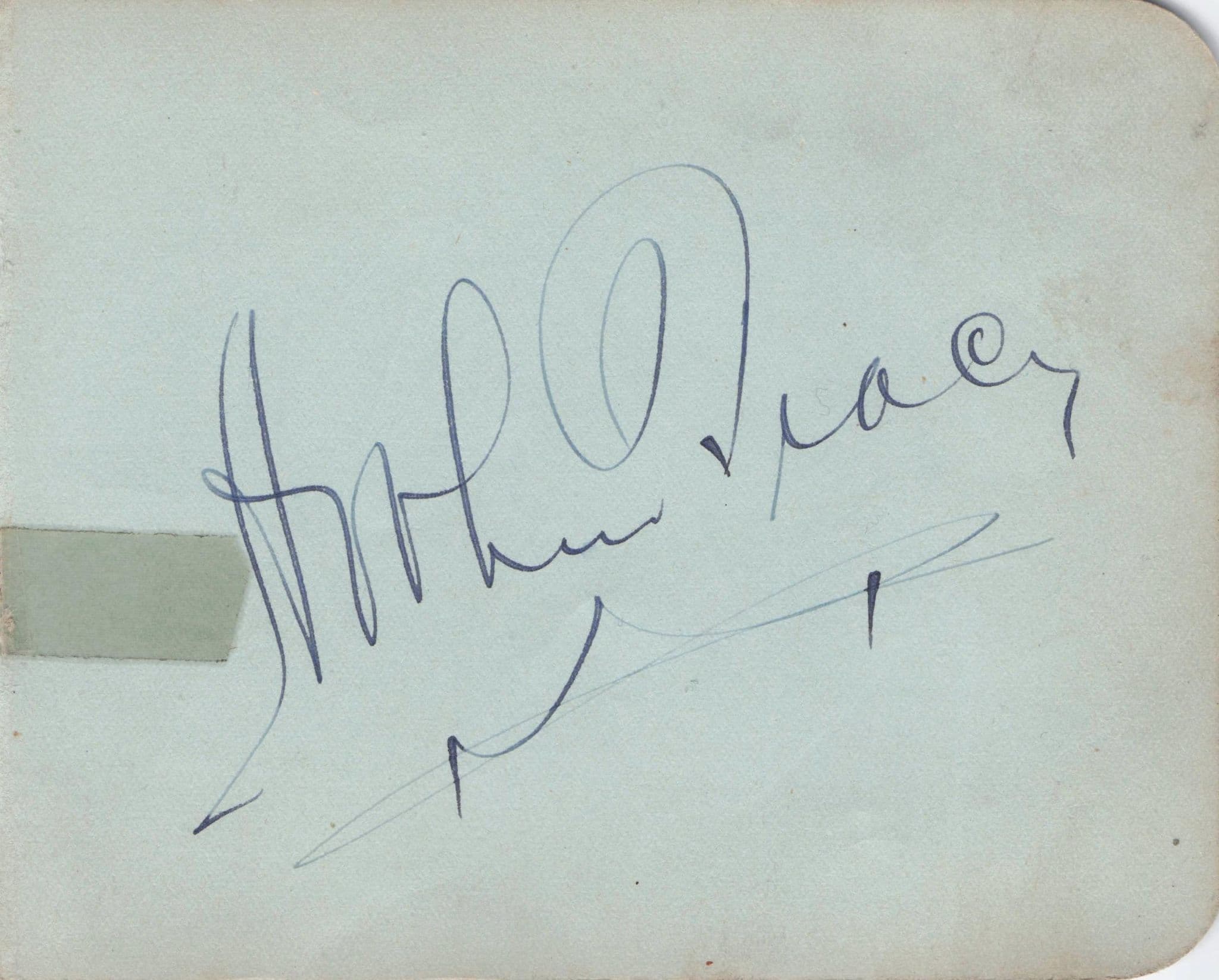 Arthur Tracy 1930s Singer Double Old Hand Signed Autograph Page