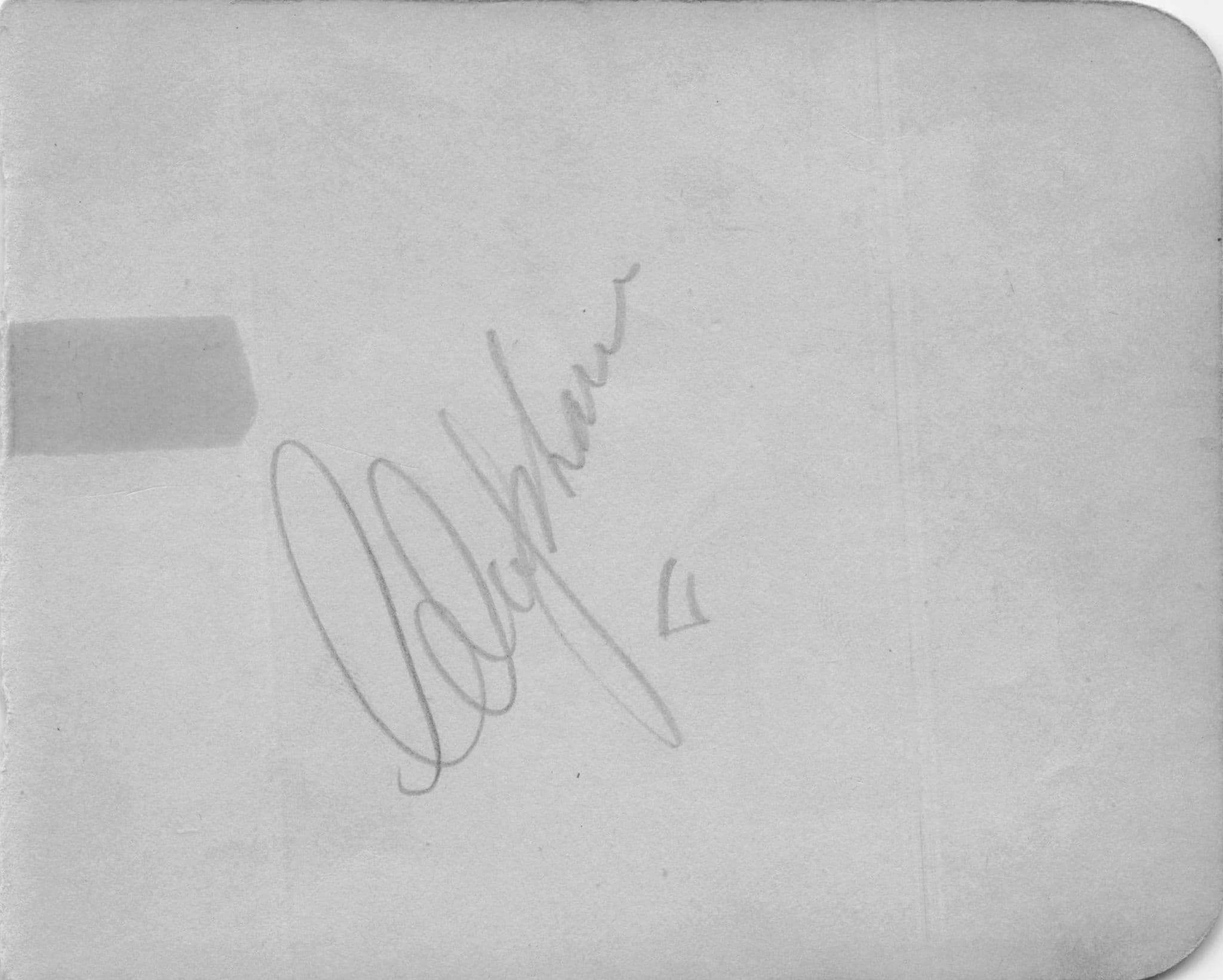 Arthur Tracy 1930s Singer Double Old Hand Signed Autograph Page