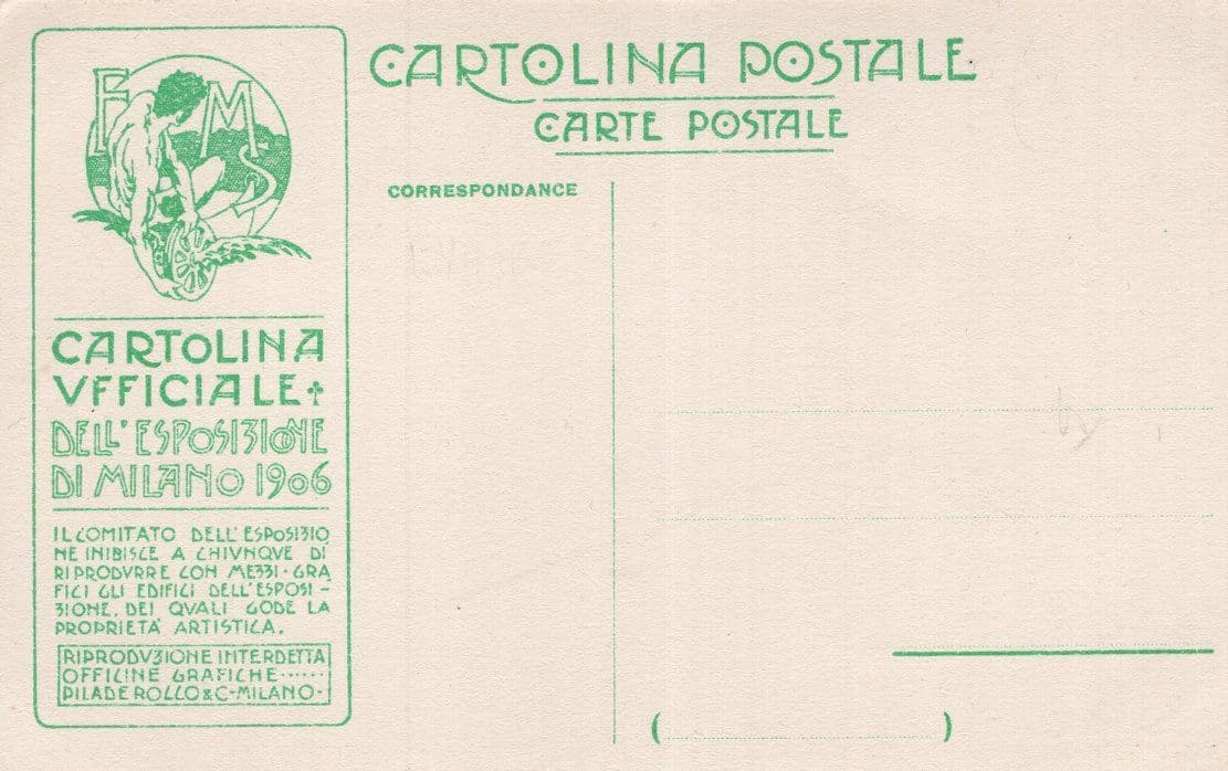 Arti Decorative Francesi. Arch Bongi Pillade Rocco Milano 1906 Exposizione Postcard
